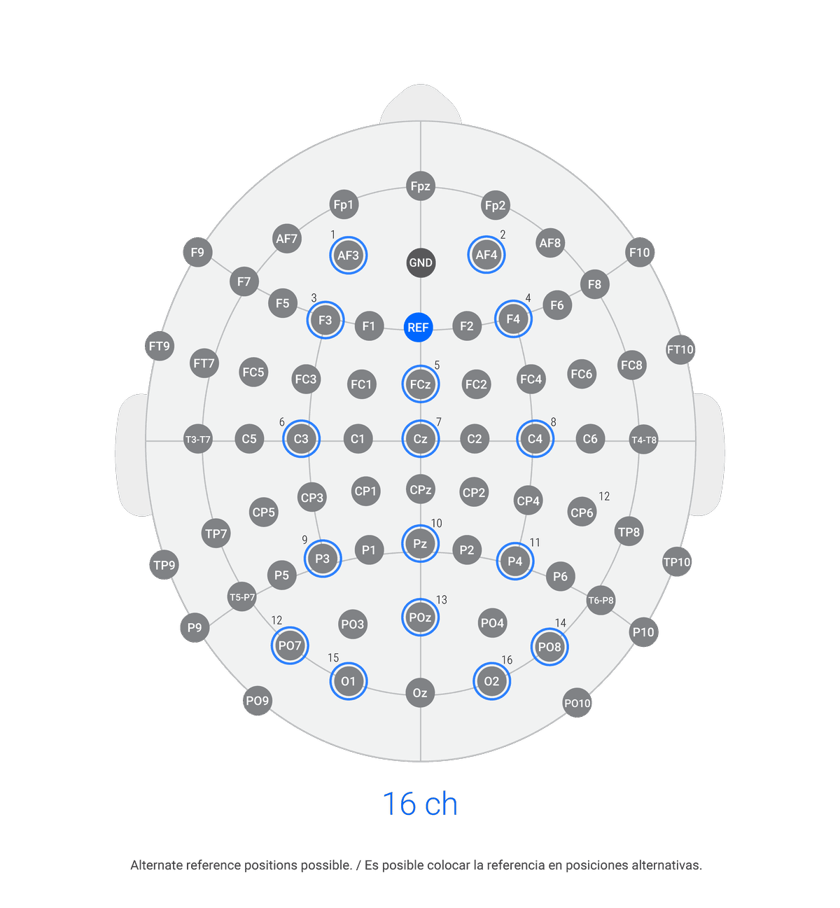Versatile Kids EEG layout 16 ch